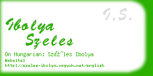 ibolya szeles business card